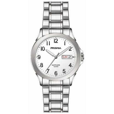 Prisma horloge P.1182 Brace solid cijfers Saffier 10 ATM