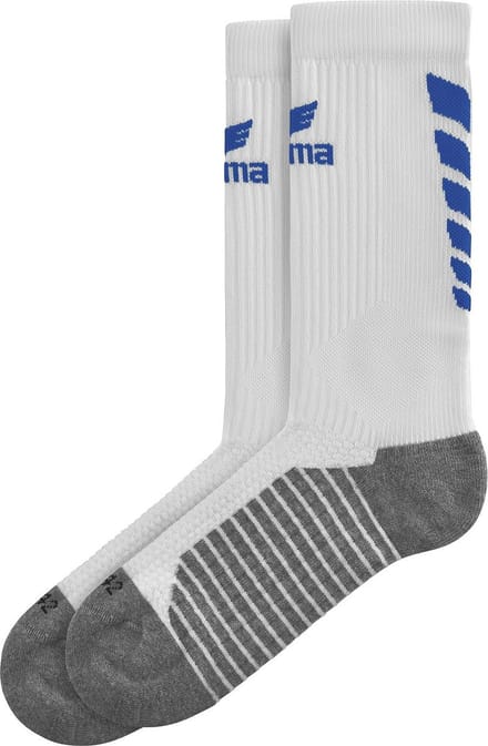 Erima Six Wings Trainingssokken - Wit / New Royal | Maat: 43-46