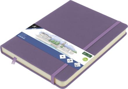 Kangaro schetsboek - A5 - heather purple - met elastiek en lint - 2 stuks - K-861293