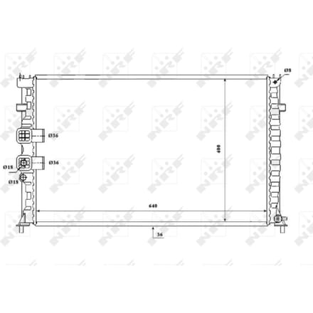 Radiator, motorkoeling NRF 53842