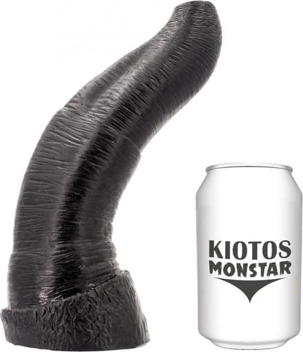 Kiotos Monstar - Alien Worm - Dildo - 25 x 6,5 cm - Zwart