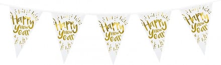 Vlaggenlijn Happy New Year 4 meter