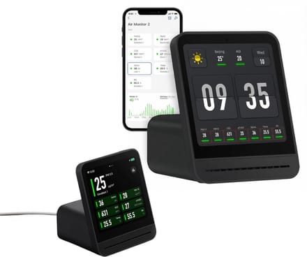 MRKK® Fijnstofmeter - Luchtkwaliteitsmeter voor Binnen - Co2 Meter - Zwart