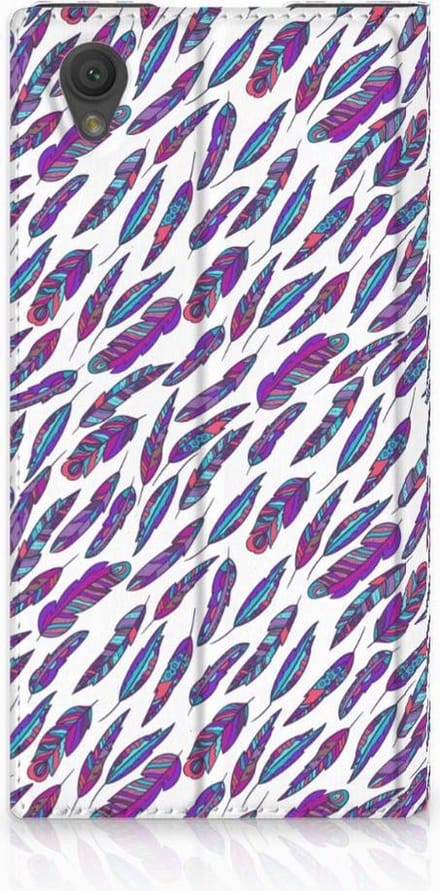 Sony Xperia L1 Hoesje met Magneet Feathers Color