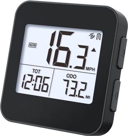 SCH® Kilometerteller Fiets - Kilometerteller - Zwart- 6cm x 3cm x 6cm