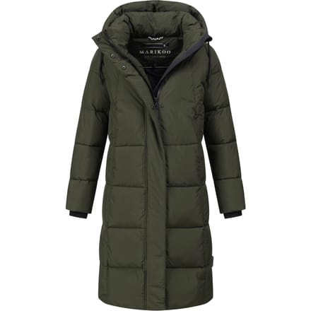 Marikoo dames lange gewatteerde winterjas Tabiaa XVI met capuchon & fleece