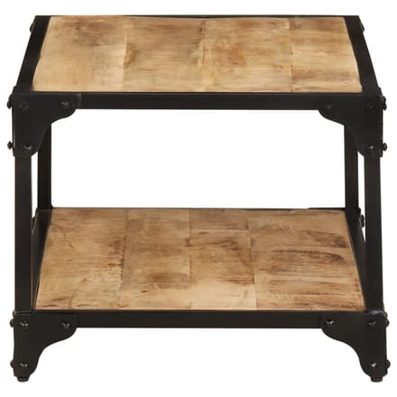 vidaXL - Salontafel - 90x45x35 - cm - massief - ruw - mangohout