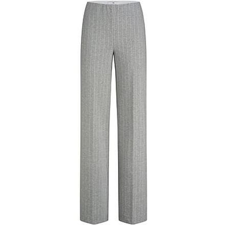 Wide Fit-jersey broek Van Peter Hahn grijs