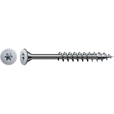 SPAX Tellerkopfschraube flach 5,0 x 77 mm 150 Stk. ( 0251010500775 ) Teilgewinde Torx T-STAR plus T20 4Cut WIROX