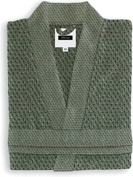 iSleep Badjas Grant - 100% Katoen - Unisex - Maat M - Army Green