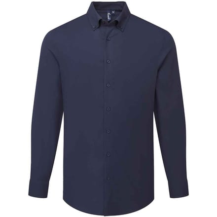 Premier Heren Supreme Oxford Formeel Overhemd Met Lange Mouwen (Marine)