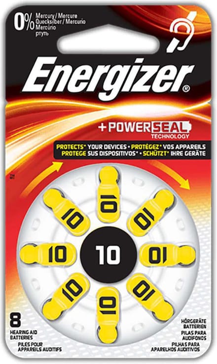 Energizer Knoopcel ZA10 1.4 V 8 stuk(s) 91 mAh Zink-lucht Hearing Aid PR70