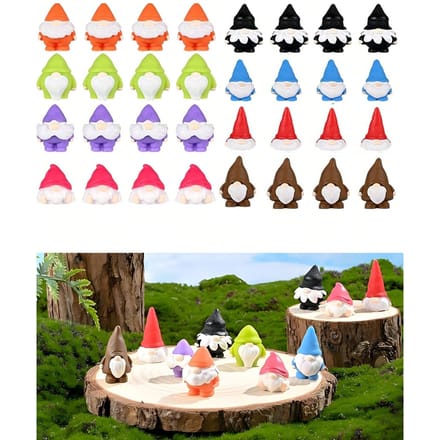 10 stuks Mini Kabouter Beeldjes Sieraden Willekeurige Kleur Schattige Fee Miniature Kabouter Beeldjes Voor Tuin white