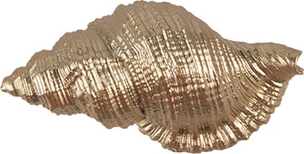 Clayre & Eef Deurknop Schelp 8x4x5 cm Goudkleurig Polyresin