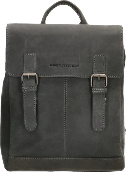 Hide & Stitches Idaho Rugzak - 100% Leer - Zwart