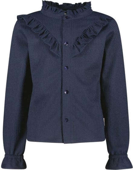 B.Nosy Meisjes blouse - Beau - Navy blauw