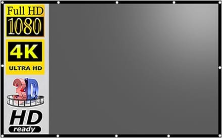 Projectiescherm Gordijn - Vouwscherm Anti-licht - Thuisbioscoop Ervaring - Kreukvrij Polyester - 100 Inch 16:9 - Wit