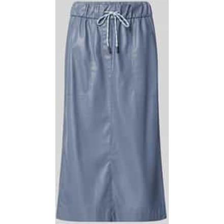 Midirok in leerlook met steekzakken
