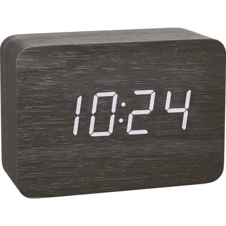 TFA Dostmann 60.2549.01 Wekker Zendergestuurd Hout, Donkerbruin Alarmtijden: 1