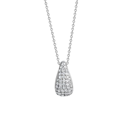 Celesta Silber Halskette 925 Silber rhodiniert Zirkonia
