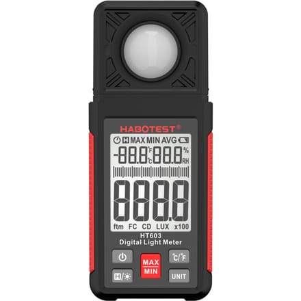 HABOTEST HT603 Digitale Luxmeter Lichtmeter 200.000 Lux Digitale verlichtingsmeter met LCD