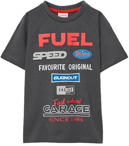 Boboli 603076 T-shirt Met Korte Mouwen Grijs 7 Years Jongen