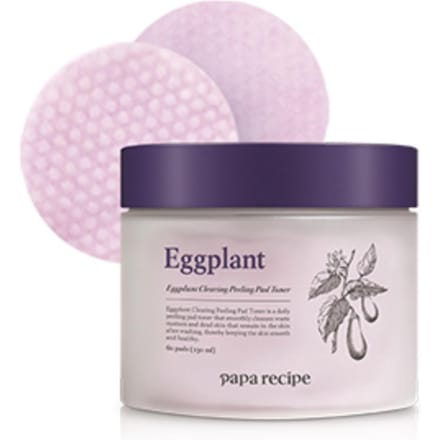 PAPA RECEPT Aubergine Clearing Peeling Pad Toner 70 vellen (230ml) blue