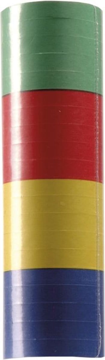 100 stuks: Rol serpentines in 4 kleuren - 4m