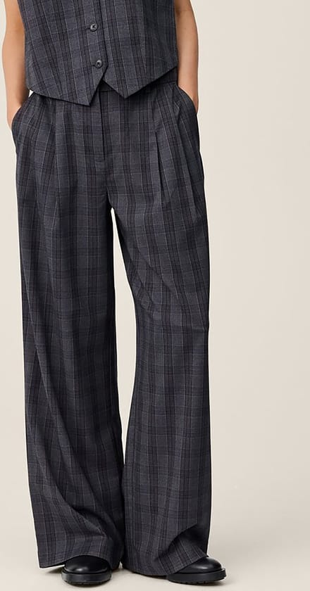 MSCH Copenhagen Mschcalile Hw Pants Broeken Dames - Donkergrijs - Maat L