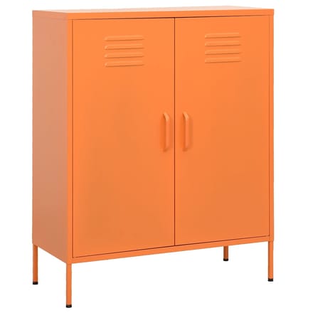 vidaXL - Opbergkast - 80x35x101,5 - cm - staal - oranje
