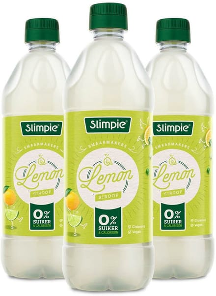 Slimpie Siroop Lemon - 3 x 650 ml - Voordeelverpakking