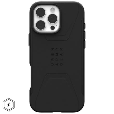 UAG Civilian Backcover MagSafe voor de Apple iPhone 16 Pro Max - Zwart