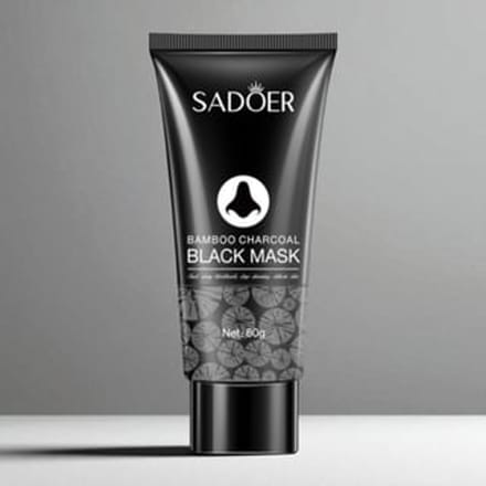 SADOER | bamboo charcoal | black mask | peel off black mask | houtskool masker | zwart gezichtsmasker | gezichtsmasker tegen puistjes | poriën reinigen | anti olie controle | mee eters verwijderen | blackhead remover | skin detox | Acne masker