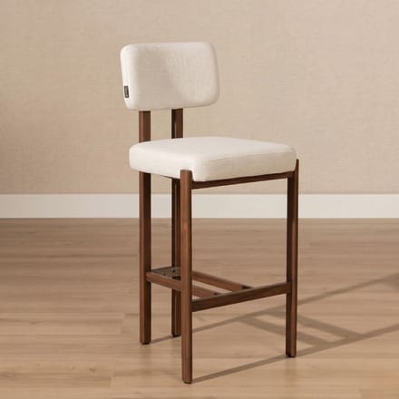 Bronx71® Barkruk Nori linnen off white 70 cm - barstoel