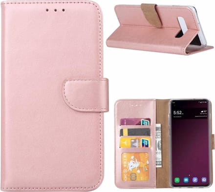 Ntech Portemonnee Hoesje Geschikt Voor Samsung Galaxy S10 Plus - Rose Goud
