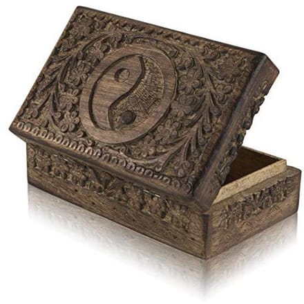 Grote Handgemaakte Decoratieve Houten Sieraden Doos - Unieke Organizer voor Keepsakes