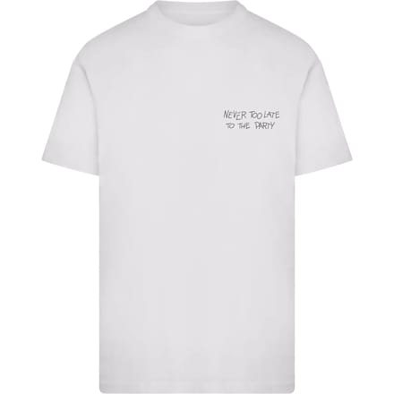 Mister Tee - Never Too Late To The Party Heren Tshirt - L - Wit