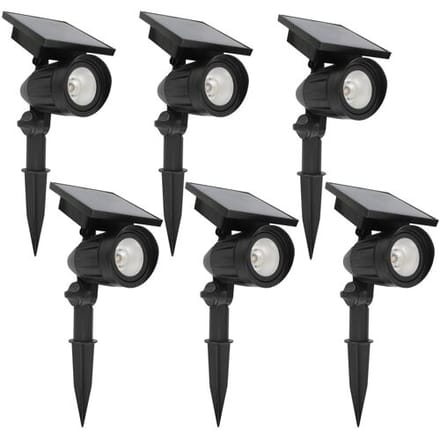 KS Verlichting Set 6 Stuks LED Solar Tuinspot Zwart