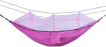 Draagbare Hangmat - Ultralight Reizen - Outdoor Ontspanning - Met Muggennet - 200 kg Belasting - Geel
