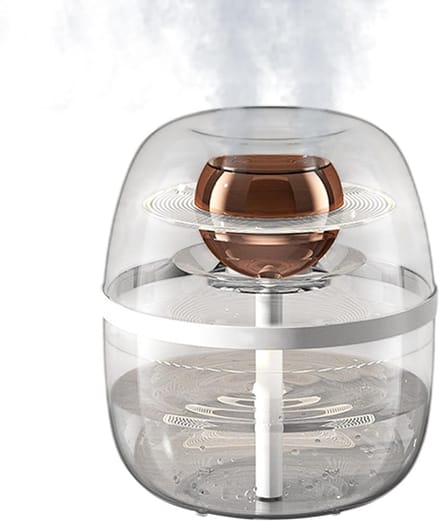 Luchtbevochtiger - Mistmaker - Comfortabele Sfeer - Warm Nachtlicht - 3L Tank - Wit