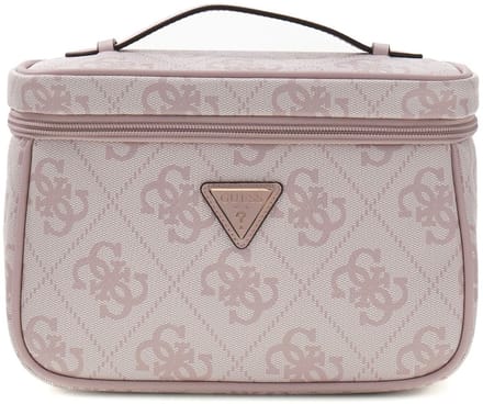 GUESS cosmetische tas Toiletry Train Case Orchid Logo oud roze