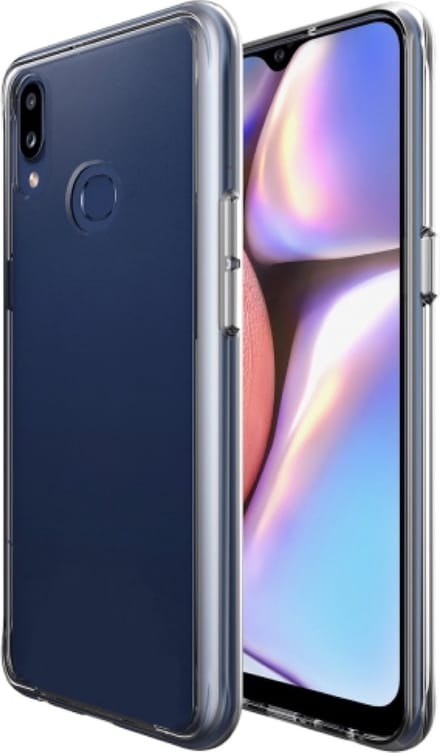 Silicone back cover Geschikt voor Samsung Galaxy A40/Transparant hoesje + Gratis screenprotector