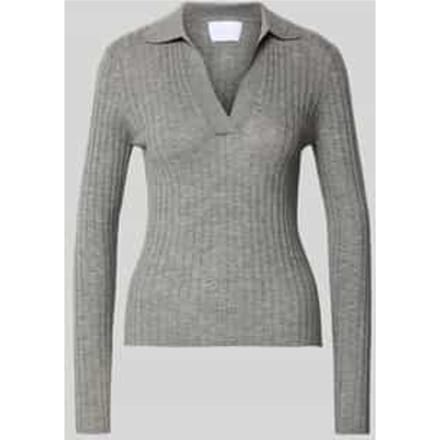 Ribgebreide pullover van wol