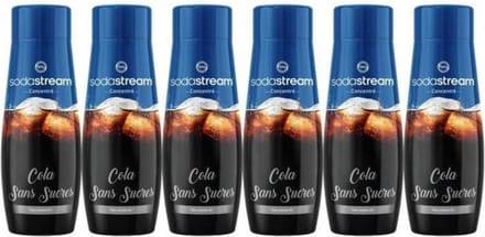Set van 6 SODASTREAM SUIKERVRIJE COLA-concentraten - 440 ml
