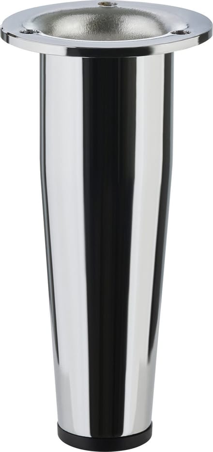 SOTECH meubelpoot Fox-Trot, verchroomd rond, diameter: 33 mm, hoogte: 80 mm, verstelbaar