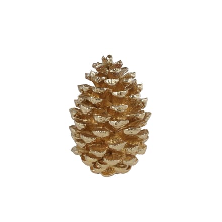 Pine Cone sculptuur goud polystone decoratie 21x21x29cm luxe blikvanger.