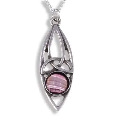 "Wonder ovaal knoop amethist" - hanger(MPP289A)