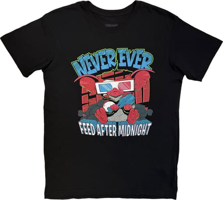 Gremlins - Never Ever Feed After Midnight Heren Tshirt - M - Zwart