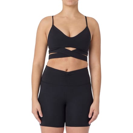 Skechers Goflex Slim Wrap Beha Polyester Dames Zwarte Sportbeha
