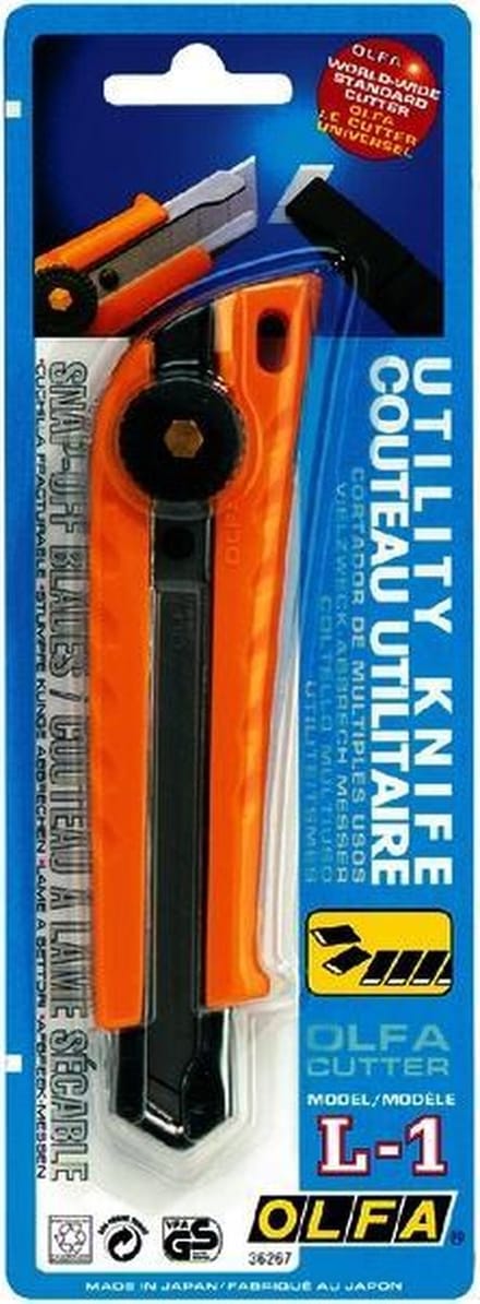 Snijmes olfa l1 geel 18 mm